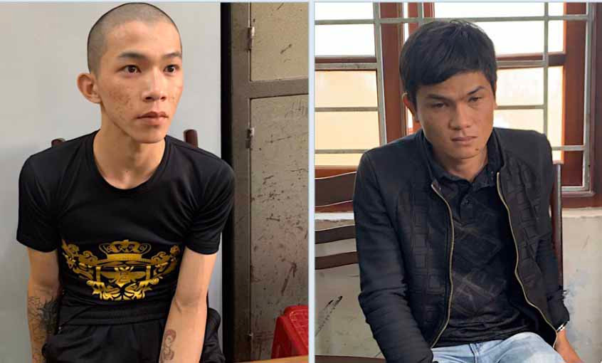 Thái và Cần (từ trái qua) đã bị bắt giữ. Ảnh: Văn Ngọc