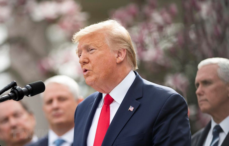 Tổng thống Mỹ Donald Trump. (Ảnh: THX/TTXVN) Tổng thống Mỹ Donald Trump. (Ảnh: THX/TTXVN)
