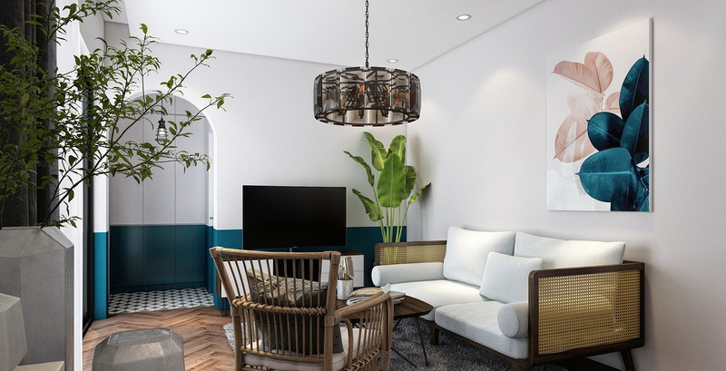 Gia chủ là người hoài cổ, bởi vậy khi trang trí cho tổ ấm những sản phẩm nội thất mang phong cách xưa được anh ưu tiên sử dụng.