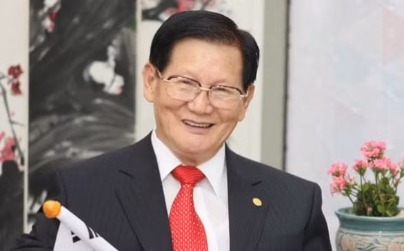 Lãnh đạo giáo phái Tân Thiên Địa Lee Man Hee - Ảnh: Yonhap News