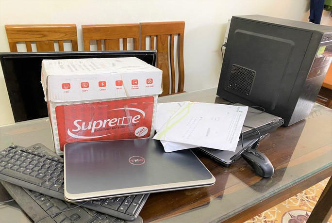 Tang vật được công an thu giữ Tang vật được công an thu giữ