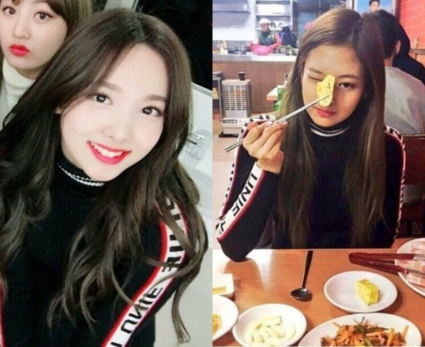 Nayeon và Jennie cùng diện áo đen cổ lọ. 