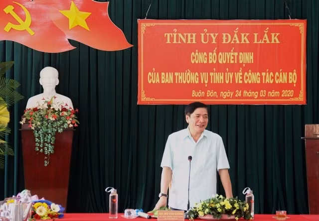 Bí thư Tỉnh ủy Bùi Văn Cường phát biểu chỉ đạo tại buổi lễ. Ảnh: LX. Bí thư Tỉnh ủy Bùi Văn Cường phát biểu chỉ đạo tại buổi lễ. Ảnh: LX.