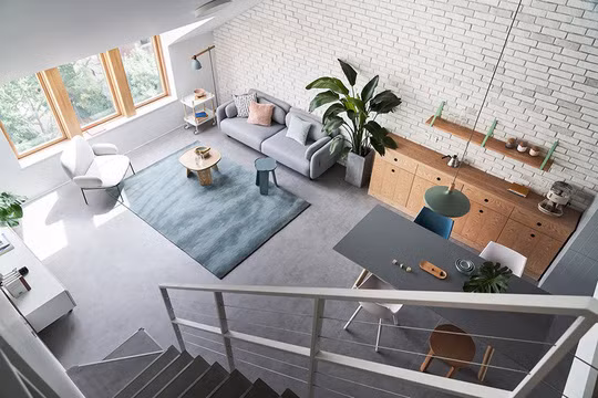 Thảm cũng là giải pháp thiết thực để đánh dấu một khu vực.