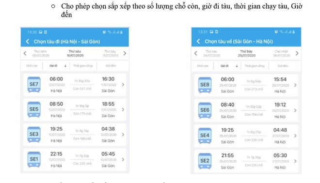 Ứng dụng mua vé tàu có thể tải trên App Store hoặc Google Play. Ảnh: M.H