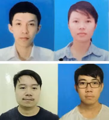  Các đối tượng trong băng lừa đảo do Lê Tiến Danh cầm đầu