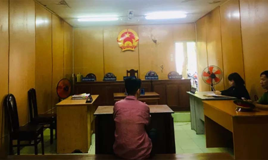 Bị cáo P. tại phiên xét xử