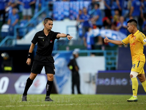 VFF và Ban trọng tài khẳng định không có chuyện trọng tài sai sót vì bán độ, tiêu cực. (Ảnh: Nguyên An/Vietnam+) 