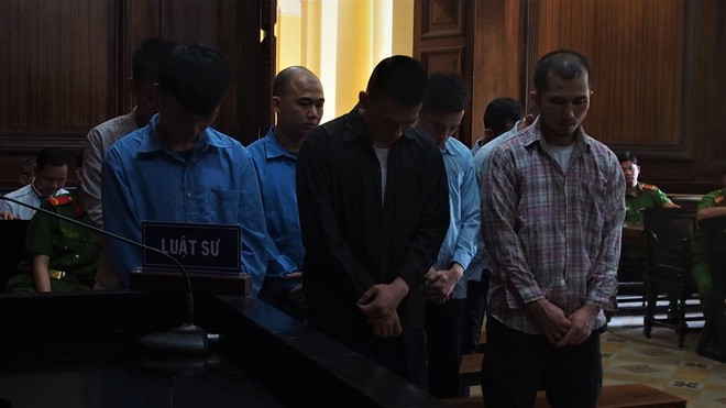 Các bị cáo tại phiên tòa - Ảnh: Song Mai