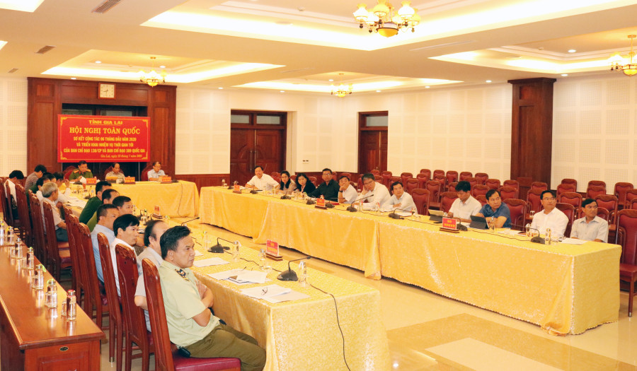 Quang cảnh hội nghị tại điểm cầu Gia Lai. Ảnh: Ngọc Sang Quang cảnh hội nghị tại điểm cầu Gia Lai. Ảnh: Ngọc Sang