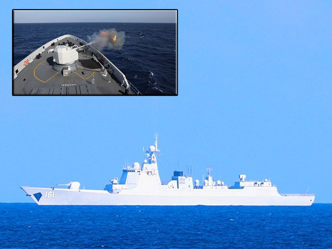 Chiến hạm Trung Quốc tập trận bắn đạn thật ở Biển Đông vào tháng 5.2020 - Ảnh: Chinamil Chiến hạm Trung Quốc tập trận bắn đạn thật ở Biển Đông vào tháng 5.2020 - Ảnh: Chinamil