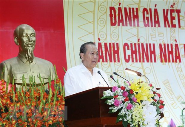 Ủy viên Bộ Chính trị, Phó Thủ tướng Thường trực Chính phủ Trương Hoà Bình. (Ảnh: Phương Hoa/TTXVN)