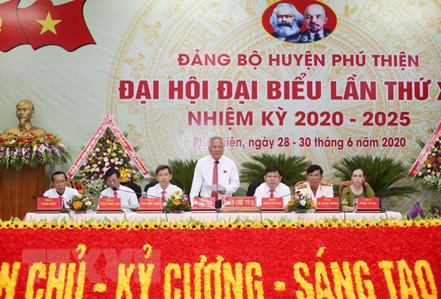 Đại hội Đảng bộ huyện Phú Thiện (Gia Lai) lần thứ XIX. (Nguồn: TTXVN) Đại hội Đảng bộ huyện Phú Thiện (Gia Lai) lần thứ XIX. (Nguồn: TTXVN)