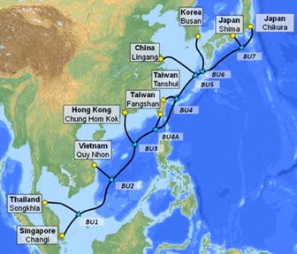 Tuyến cáp quang biển mới SJC2 sẽ kết nối Việt Nam với các quốc gia trong khu vực chấu Á - Thái Bình Dương, tăng thêm đáng kể dung lượng đường truyền Internet từ Việt Nam đi quốc tế - Ảnh: THUÝ QUỲNH