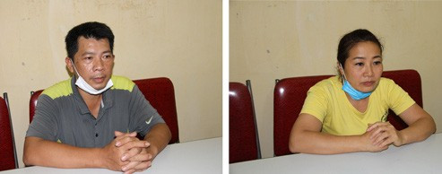 Nguyễn Thị Thanh Nhàn (phải) và Nguyễn Trịnh Văn Hưng - Ảnh: Công an cung cấp