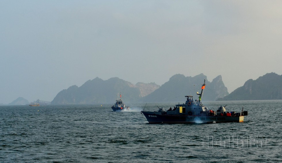 Tàu tuần tra của hải đoàn 28 BP làm nhiệm vụ tuần tiễu trên biển Tây Nam, đảm bảo nhiệm vụ bảo vệ chủ quyền trên biển. ẢNH: MAI THANH HẢI