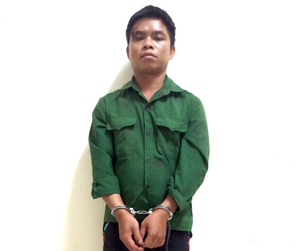 Đối tượng Độ đã bị bắt giữ. Ảnh: Văn Ngọc 