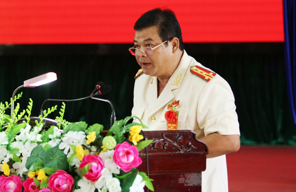 Tân Giám đốc Công an tỉnh Đại tá Rah Lan Lâm. Ảnh: L.V.N