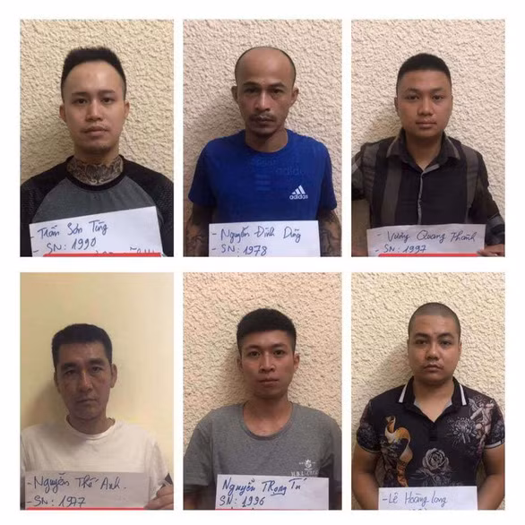  6 nghi phạm chuyên trộm cắp, mua bán phụ tùng ôtô tại Hà Nội - Ảnh: Công an cung cấp