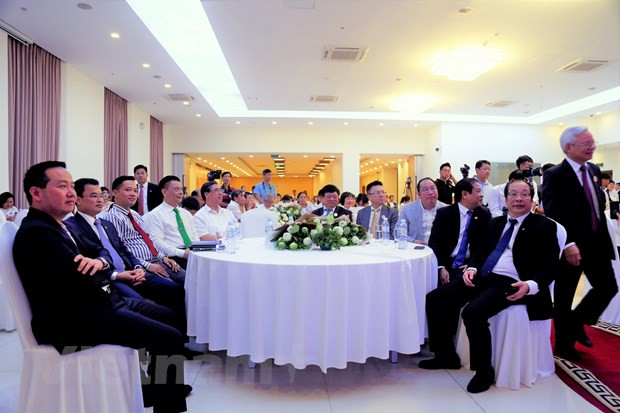  Lãnh đạo các cơ quan báo chí tham dự buổi Lễ. (Ảnh: Phương Linh/Vietnam+)