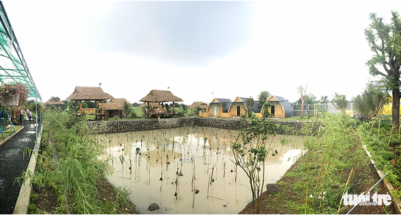 Toàn bộ các hạng mục xây trên đất tại 'khu nghỉ dưỡng' này đều không có phép - Ảnh: TRUNG TÂN