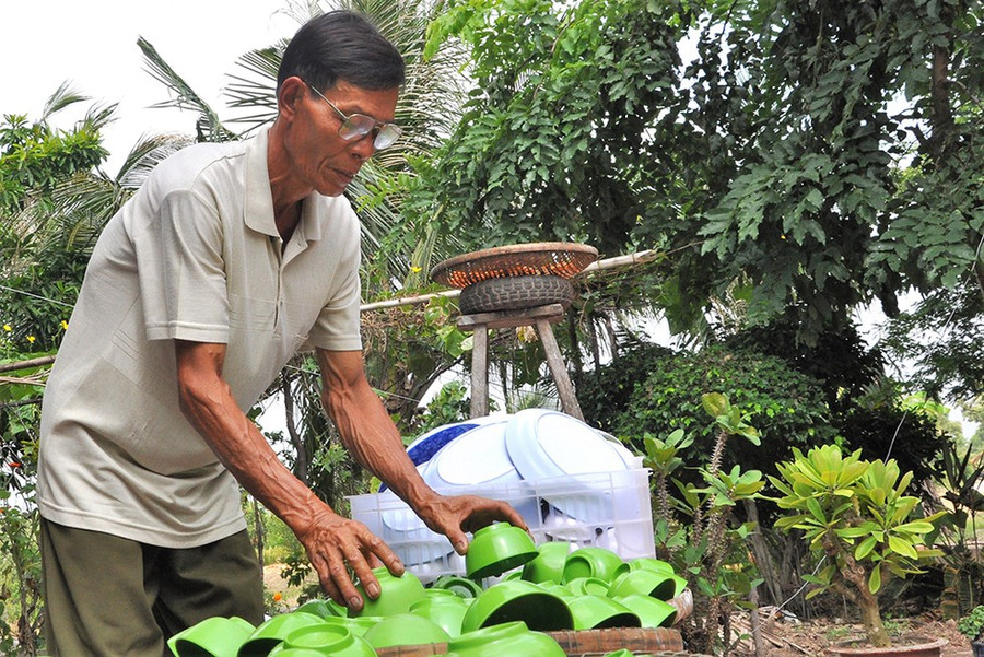 Ông Lâm Thanh Hóa, nguyên hải đội trưởng hải đội 2, BĐBP Minh Hải (nay là Cà Mau và Bạc Liêu) đang sinh sống tại quê nhà Cà Mau. ẢNH: MAI THANH HẢI