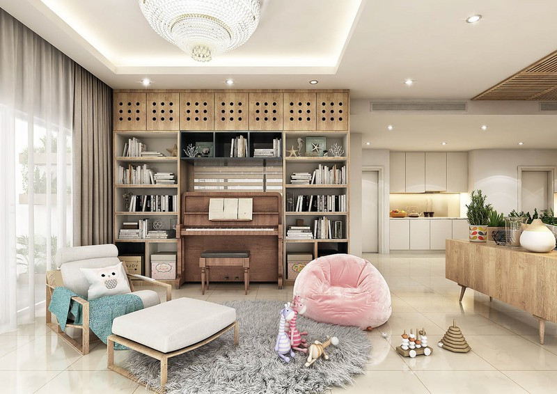 Khu vực học tập và vui chơi của những đứa trẻ.