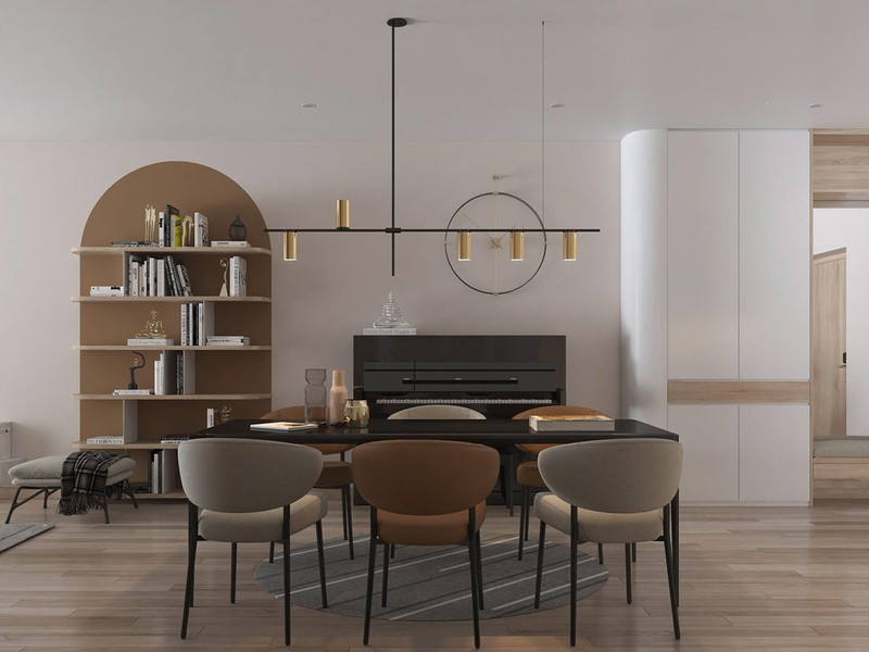 Đèn treo cân bằng với những mặt cong. Đèn treo cân bằng với những mặt cong.