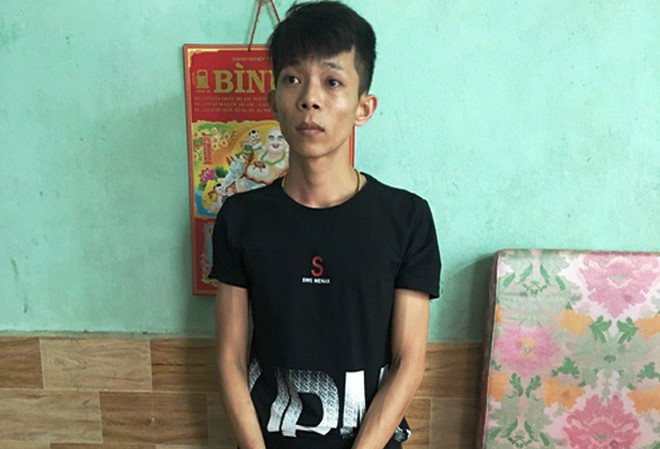 Đối tượng Trần Nguyên Văn sau khi bị bắt giữ.