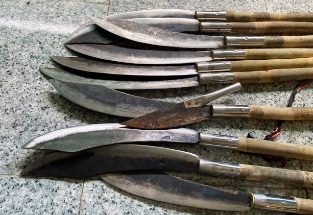 Hung khí Công an thu giữ được (Ảnh Công an cung cấp)