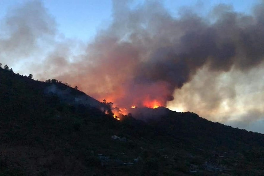 Nắng nóng kéo dài gây cháy rừng ở Hà Tĩnh ngày 29.6. Ảnh: DT. Nắng nóng kéo dài gây cháy rừng ở Hà Tĩnh ngày 29.6. Ảnh: DT.