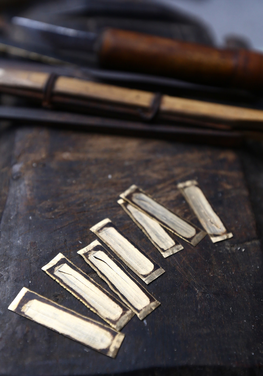  Những chiếc lưỡi gà do nghệ nhân Mua Mí Sính chế tác.