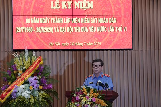 Viện trưởng VKSNDTC Lê Minh Trí phát biểu tại buổi lễ. Ảnh: ĐỖ TRUNG Viện trưởng VKSNDTC Lê Minh Trí phát biểu tại buổi lễ. Ảnh: ĐỖ TRUNG