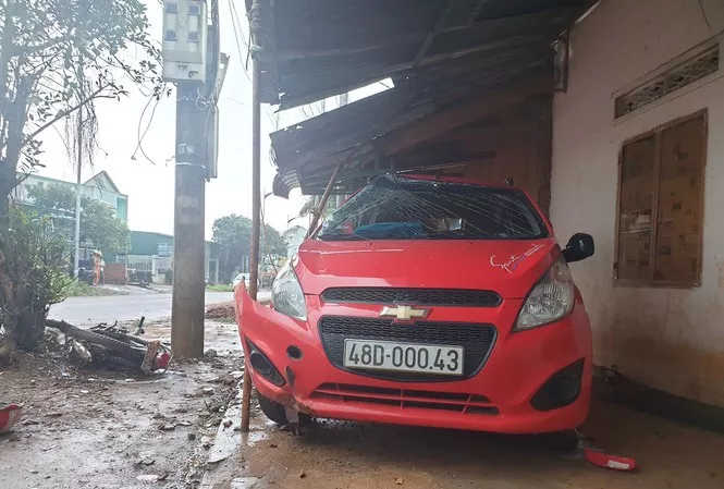 Hiện trường vụ tai nạn giao thông.