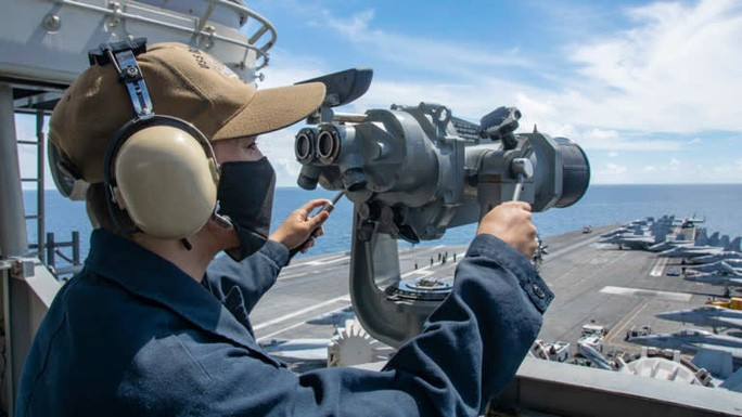 Tàu sân bay USS Ronald Reagan hoạt động ở biển Đông. Ảnh: Hải quân Mỹ Tàu sân bay USS Ronald Reagan hoạt động ở biển Đông. Ảnh: Hải quân Mỹ