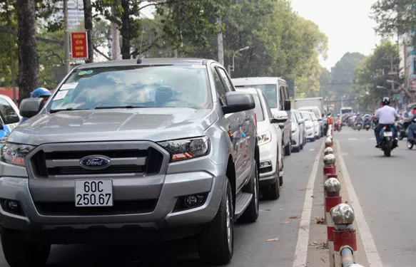 Đường 3 Tháng 2 (quận 10, TP HCM), một trong những tuyến đường thuộc vành đai thu phí hiện khá hẹp và ùn tắc giao thông cũng thường xảy ra . Ảnh: GIA MINH