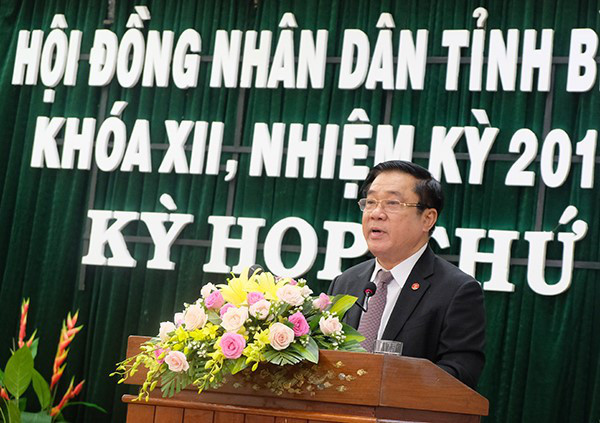 Bí thư Tỉnh ủy, Chủ tịch HĐND tỉnh Nguyễn Thanh Tùng phát biểu khai mạc kỳ họp. Bí thư Tỉnh ủy, Chủ tịch HĐND tỉnh Nguyễn Thanh Tùng phát biểu khai mạc kỳ họp.