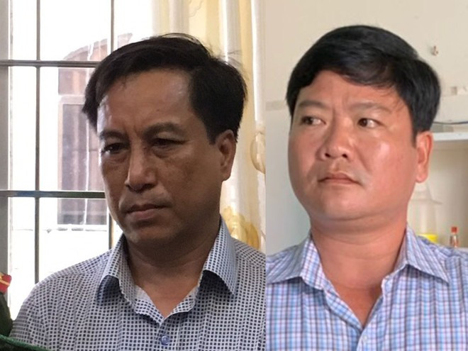 Nguyên Chủ tịch UBND TP.Trà Vinh Diệp Văn Thạnh (trái), nguyên Phó chủ tịch UBND TP.Trà Vinh Trần Trường Sơn bị bắt tạm giam Nguyên Chủ tịch UBND TP.Trà Vinh Diệp Văn Thạnh (trái), nguyên Phó chủ tịch UBND TP.Trà Vinh Trần Trường Sơn bị bắt tạm giam