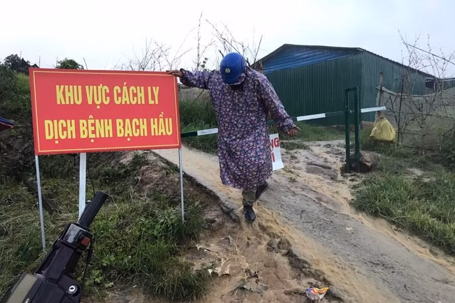 Một khu cách ly dịch bạch hầu tại vùng Tây Nguyên. Ảnh BẢO TRUNG