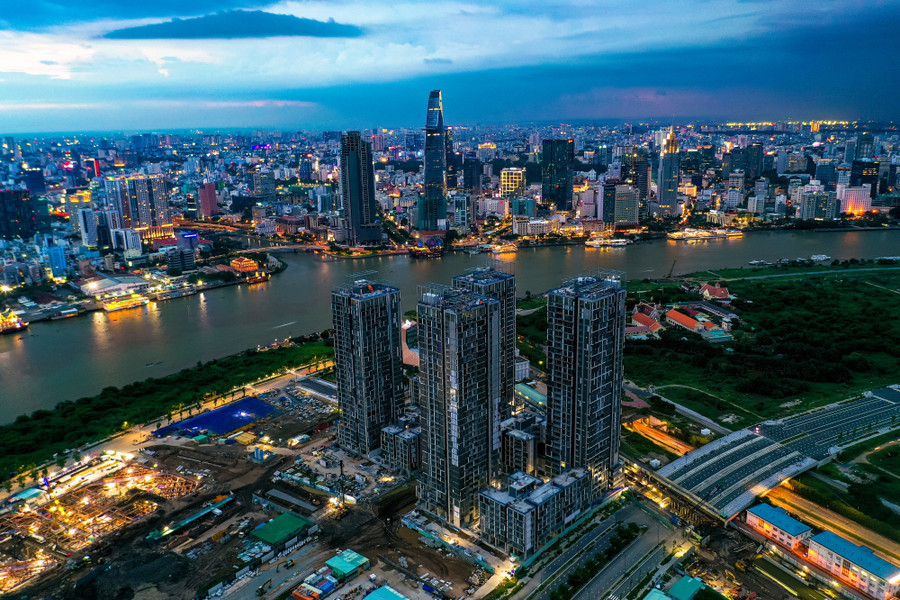 Một dự án căn hộ hạng sang tại Thủ Thiêm, quận 2, TP.HCM. Ảnh: Quỳnh Danh