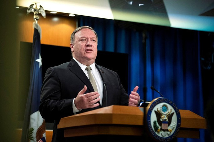 Ngoại trưởng Mike Pompeo ngày 15-7 thông báo Mỹ sẽ áp hạn chế thị thực với một số nhân viên Huawei. Ảnh: Reuters Ngoại trưởng Mike Pompeo ngày 15-7 thông báo Mỹ sẽ áp hạn chế thị thực với một số nhân viên Huawei. Ảnh: Reuters