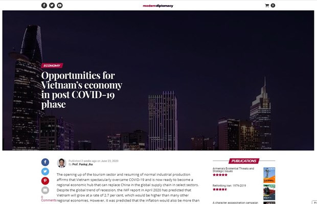  Bài viết đăng trên trang moderndiplomacy.
