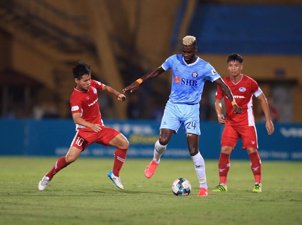 Viettel hòa 1-1 SHB Đà Nẵng ở vòng 11 V-League 2020. (Ảnh: VPF)