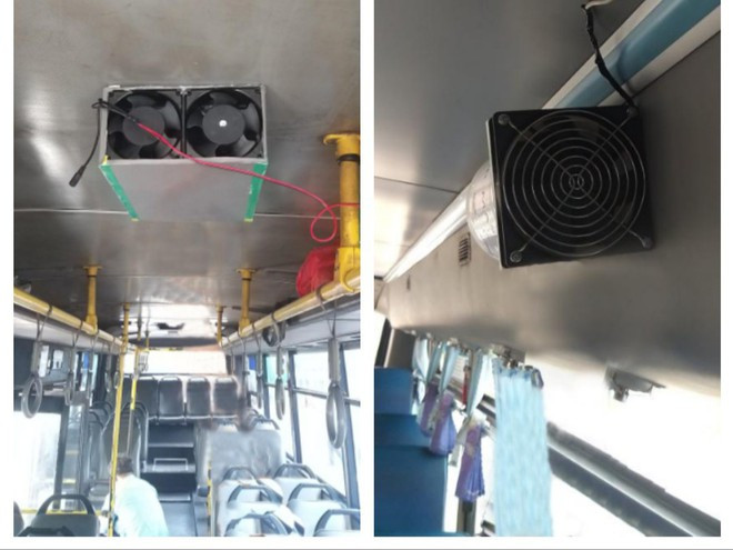 Bên trái là chiếc máy lọc không khí đầu tiên mà các bạn nhóm Air Mark làm ra, được bao bọc bằng chất liệu nhựa mica khá ô nhiễm. Sau đó, nhóm quyết định thay thế bằng chất liệu nhựa PLA (hình bên phải), đồng thời thiết kế gọn và nhẹ hơn ẢNH: PHI LONG