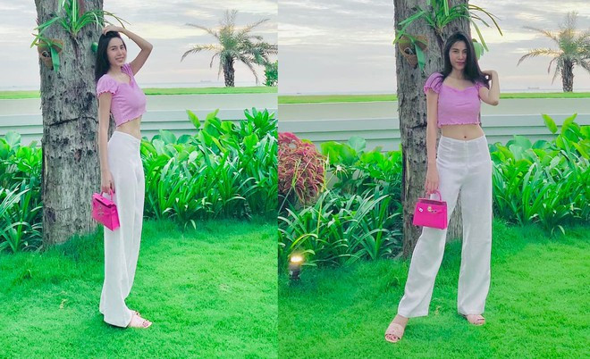 Thủy Tiên khoe eo thon ở tuổi 35. Ảnh: FBNV