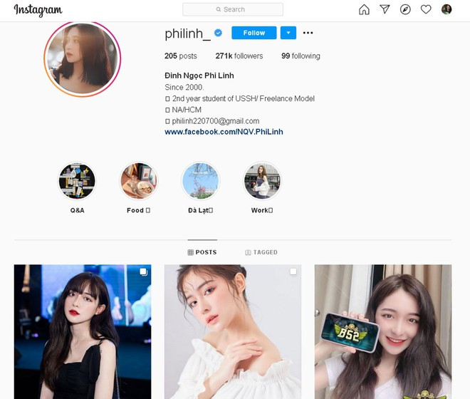 Vừa học giỏi, vừa xinh xắn, khó trách cô gái 2K này được hàng trăm ngàn người theo dõi. Ảnh: INSTAGRAM NV