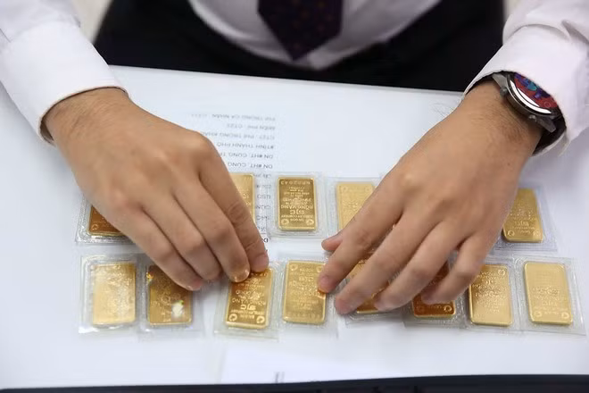 Giá vàng trong nước vẫn đứng ở đỉnh cao kỷ lục - Ảnh: Ngọc Thắng