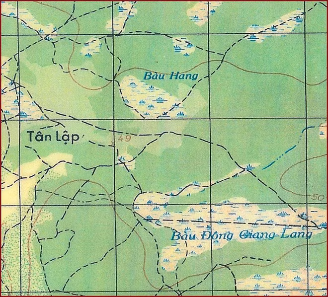 Bản đồ Bàu Chàm (Bàu Hang - theo phía Úc) do Brian Cleaver cung cấp