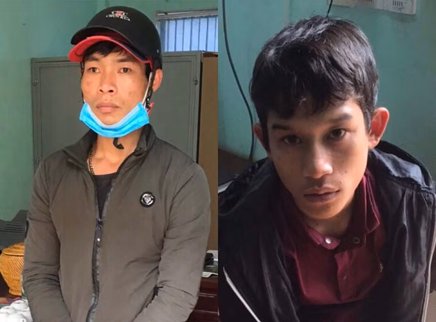  Hùng (trái) và Ưng đã bị bắt giữ. Ảnh: V.N