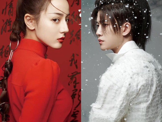 Địch Lệ Nhiệt Ba - Nhậm Gia Luân với tạo hình đối lập: người rực lửa, kẻ lạnh băng ẢNH: VOGUEME
